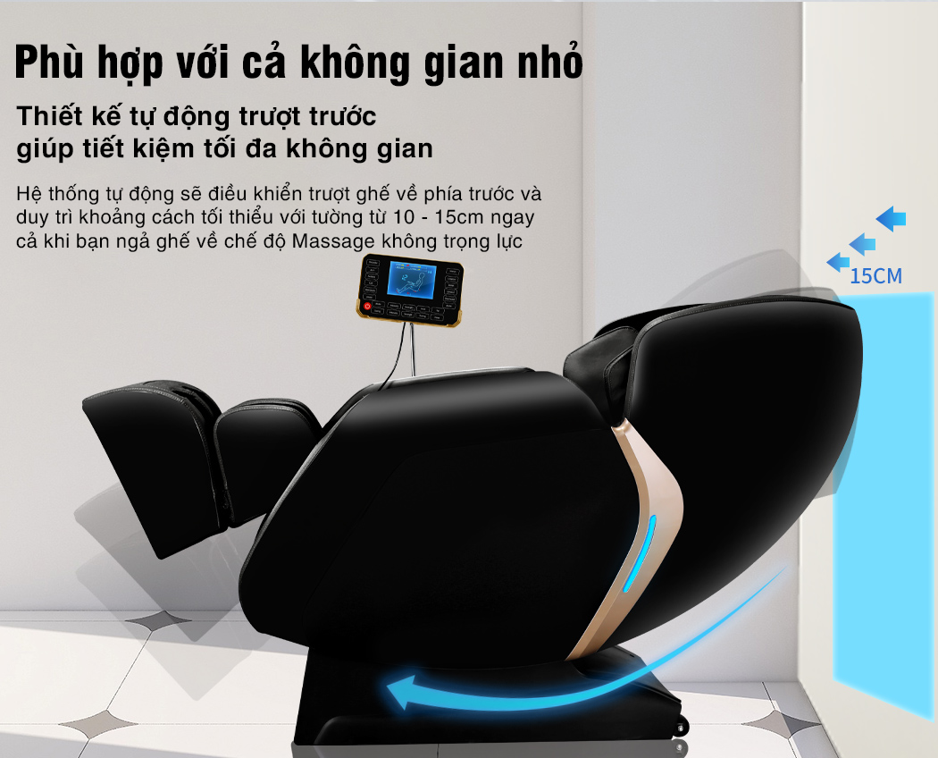 thiết kế tự động trượt trước của ghế massage