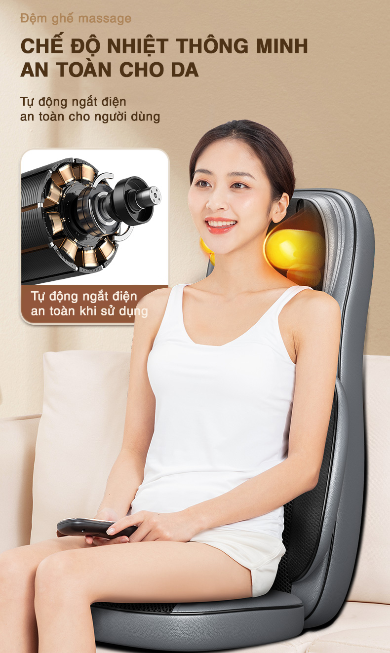 Nhiệt hồng ngoại đệm massage LEK 909