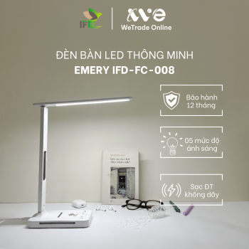Đèn bàn LED thông minh sạc không dây EMERY IFD-FC-008