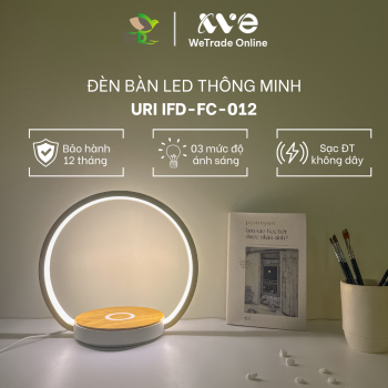 Đèn bàn LED thông minh sạc không dây URI IFD-FC-012