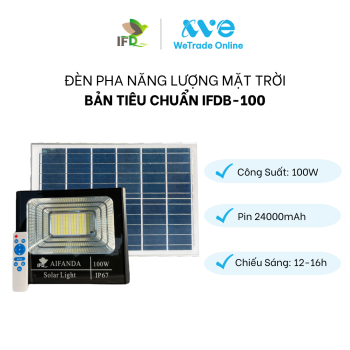 ĐÈN PHA NĂNG LƯỢNG MẶT TRỜI BẢN TIÊU CHUẨN IFDB-100