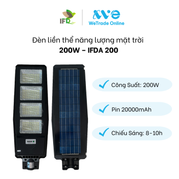 Đèn liền thể năng lượng mặt trời 200W – IFDA 200